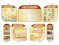 Комплект резных стендов для кабинета химии и биологии