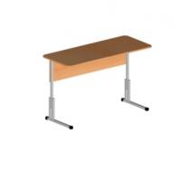 Стол ученический (h700-820 мм) двухместный с регулировкой высоты, лдсп 22 мм.