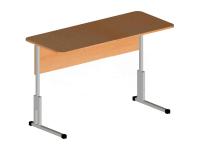 Стол ученический (h580-700 мм) двухместный с регулировкой высоты, лдсп 16 мм.