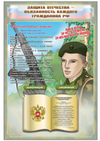 Стенд-уголок "Защита Отечества - обязанность каждого гражданина Российской Федерации"